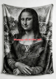 LV Monogram Mona Lisa Blanket Luxury Mona Lisa Throw IMG_3565